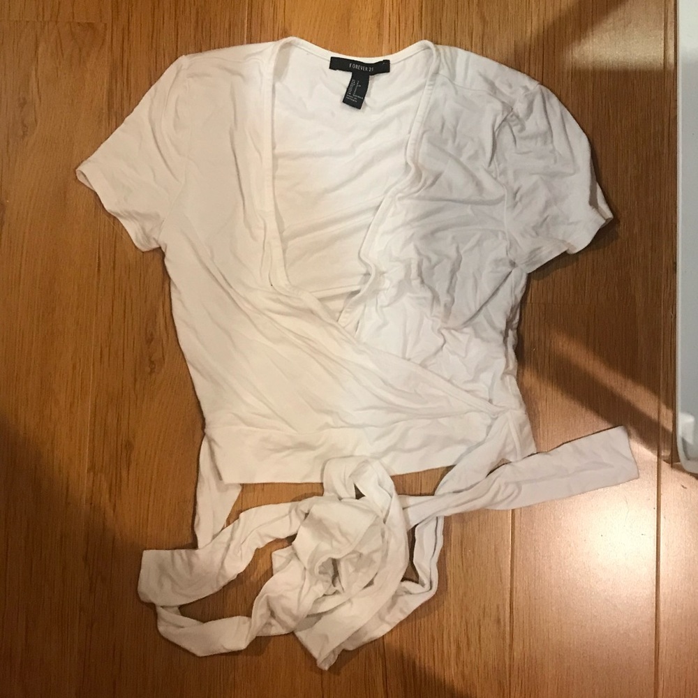 White wrap top